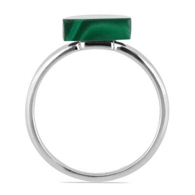 BUY NATURAL MALACHITE GEMSTONE RING IN 925 SILVER
